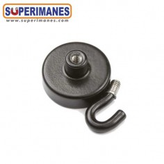 IMÁN CON GANCHO 25mm NEGRO 2