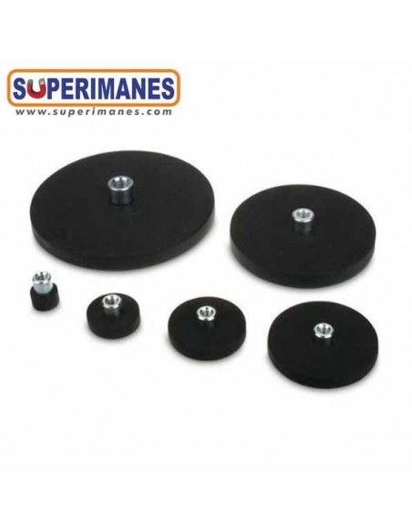 IMÁN GOMA CASQUILLO ROSCA Ø 43 MM