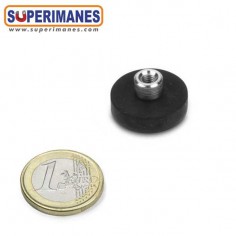 IMÁN GOMA CASQUILLO ROSCA Ø 22 MM