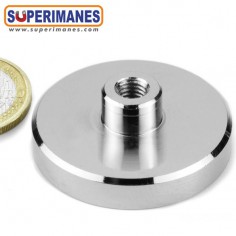 IMÁN CASQUILLO ROSCADO Ø50mm M6
