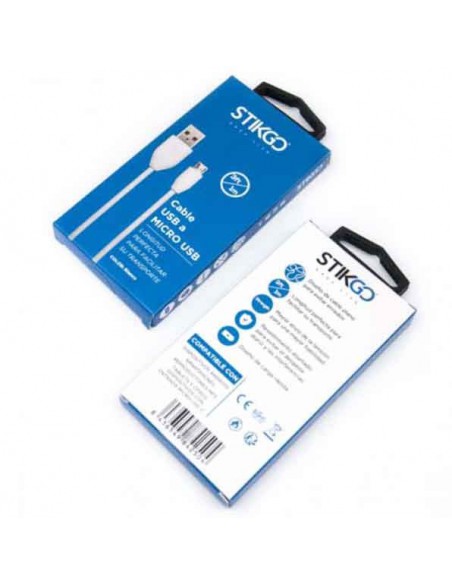 CABLE USB A MICRO-USB BLANCO