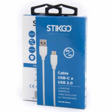 CABLE USB-C A USB BLANCO