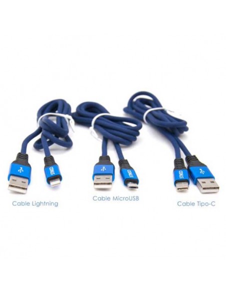 CABLE USB A LIGHTNING AZUL