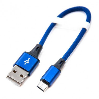 CABLE USB A MICRO-USB AZUL, 20CM