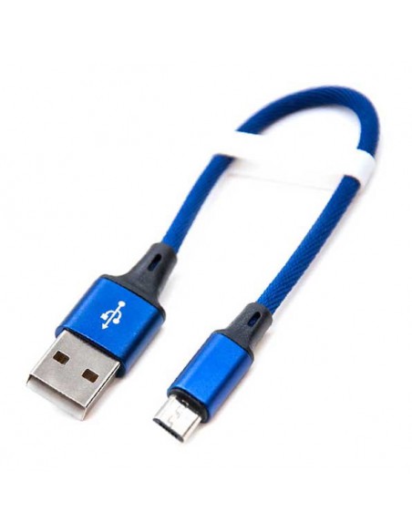 CABLE USB A MICRO-USB AZUL, 20CM