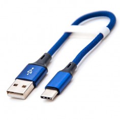 CABLE USB A USB-C AZUL, 20CM