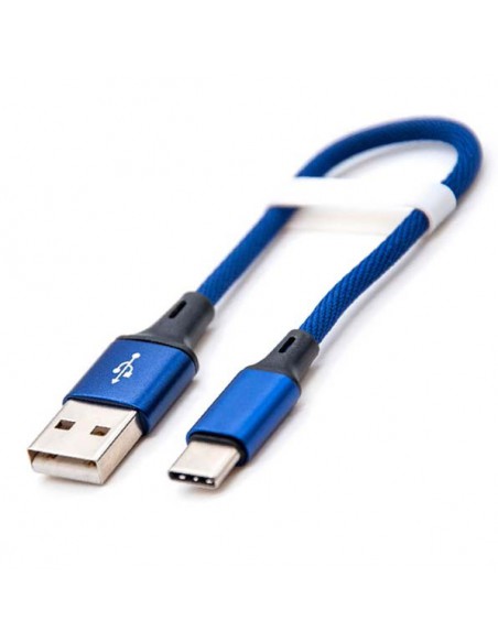CABLE USB A USB-C AZUL, 20CM