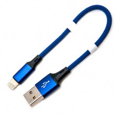 CABLE USB A LIGHTNING AZUL, 20CM