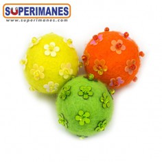 IMANES FIELTRO FLORES SET 3uds.