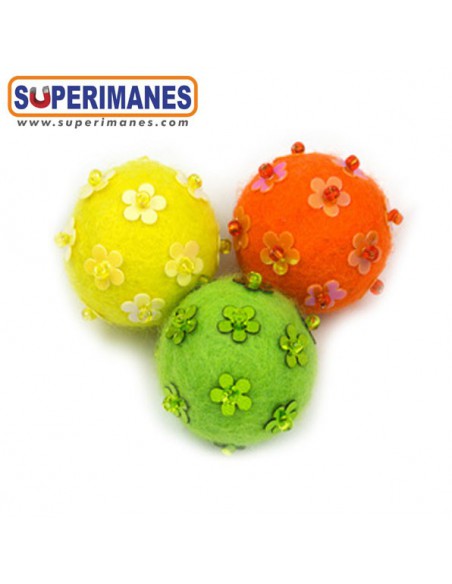 IMANES FIELTRO FLORES SET 3uds.
