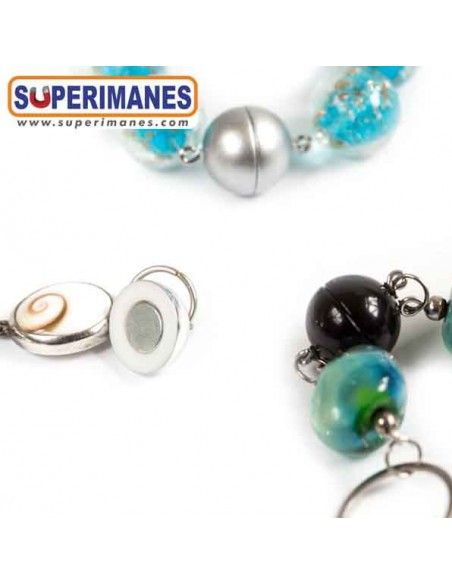 CIERRE MAGNÉTICO BISUTERÍA REDONDO 15mm