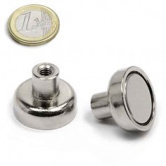 IMÁN CASQUILLO ROSCADO Ø25mm M5  2