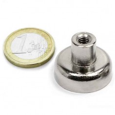 IMÁN CASQUILLO ROSCADO Ø25mm M5 