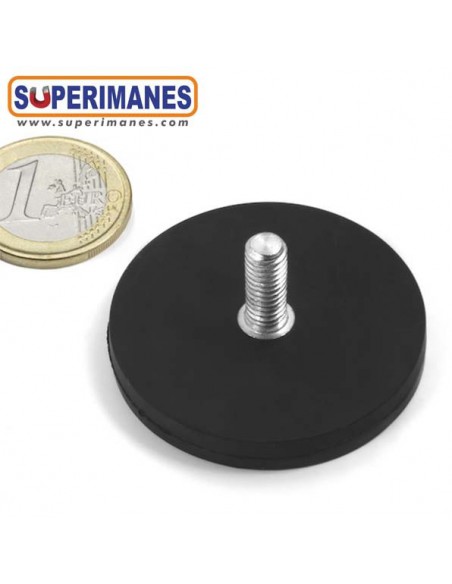 IMÁN GOMA VÁSTAGO ROSCA Ø 43 MM M4