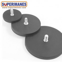 IMÁN GOMA VÁSTAGO ROSCA Ø 43 MM M4 2