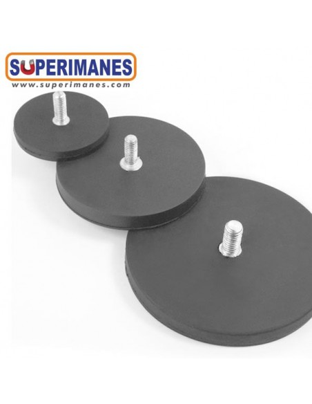 IMÁN GOMA VÁSTAGO ROSCA Ø 43 MM M4