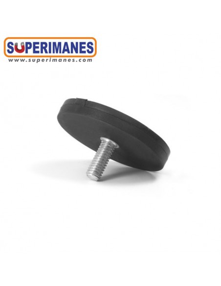 IMÁN GOMA VÁSTAGO ROSCA Ø 43 MM M4