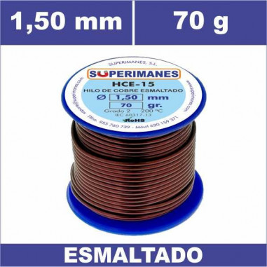 HILO COBRE Ø 1.50 MM 70G ESMALTADO