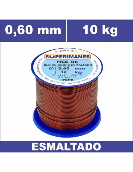 HILO COBRE Ø 0.60 MM 10KG ESMALTADO