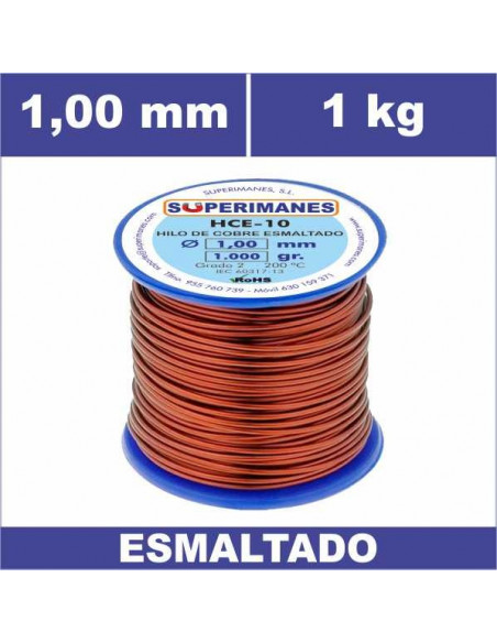 HILO COBRE Ø 1.00 MM 1KG ESMALTADO