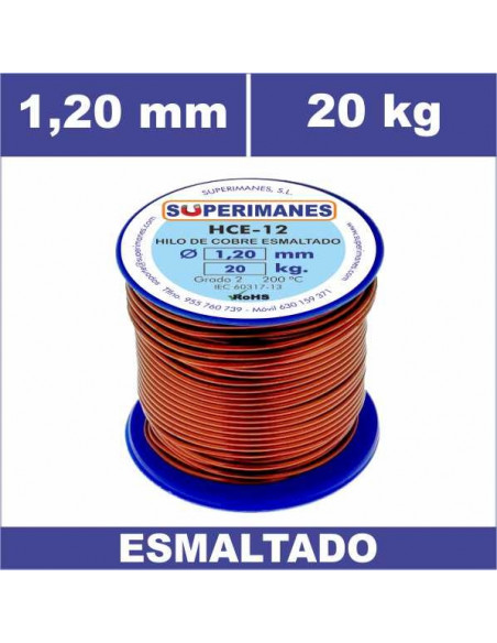 HILO COBRE Ø 1.20 MM 20KG ESMALTADO