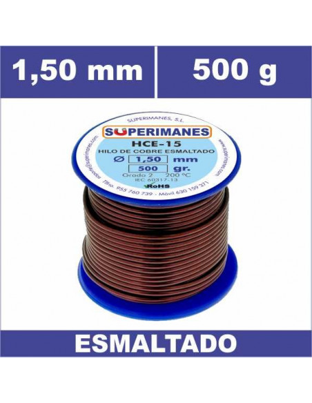 HILO COBRE Ø 1.50 MM 500G ESMALTADO