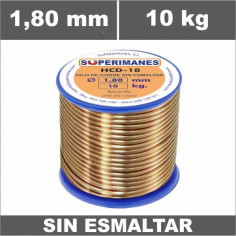 HILO COBRE Ø 1.80 MM 10KG SIN ESMALTAR