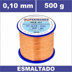 HILO COBRE Ø 0.10 MM 500G ESMALTADO