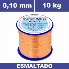 HILO COBRE Ø 0.10 MM 10KG ESMALTADO