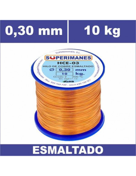 HILO COBRE Ø 0.30 MM 10KG ESMALTADO