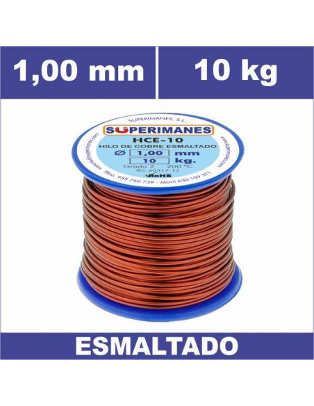 HILO COBRE Ø 1.00 MM 10KG ESMALTADO