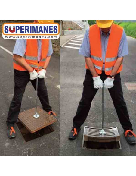 ELEVADOR MAGNÉTICO TAPAS REGISTRO 70 cm, Ø 75 mm