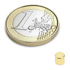 IMÁN NEODIMIO DISCO 4x4mm DORADO
