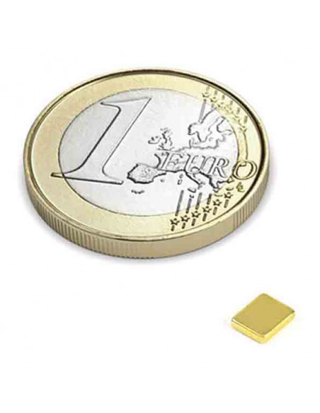 IMÁN NEODIMIO 5x4x1mm DORADO