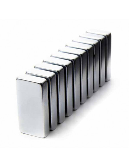 IMÁN NEODIMIO 30x15x6mm 150°C ZINC