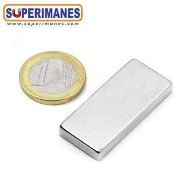 IMÁN NEODIMIO BLOQUE 40x18x5 mm ZINC