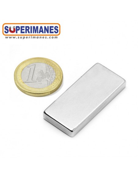 IMÁN NEODIMIO BLOQUE 40x18x5 mm ZINC