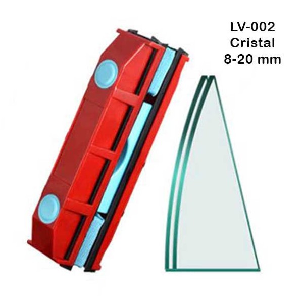 Limpiador cristales magnético, para vidrio de 8-20 mm.