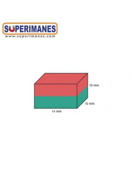 IMÁN NEODIMIO BLOQUE 14x10x10 mm