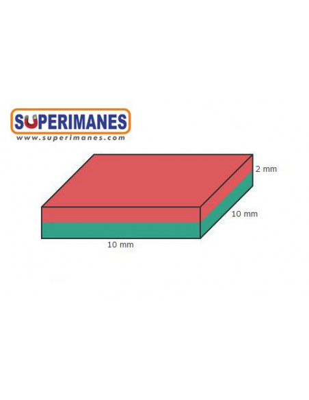 IMÁN NEODIMIO 10x10x2mm