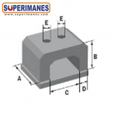 BASE ALNICO PUENTE 44x35x11 DOS TALADROS 2
