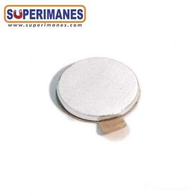 IMÁN NEODIMIO DISCO Ø 10x1 mm ADHESIVO BLANCOS