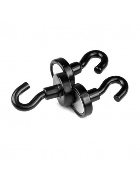 BASE MAGNÉTICA NEODIMIO Ø 16 mm GANCHO NEGRO