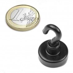 BASE MAGNÉTICA NEODIMIO Ø 20 mm GANCHO NEGRO