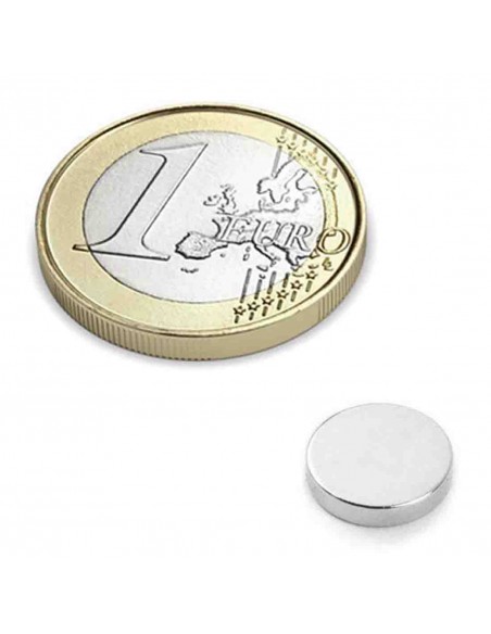 IMÁN NEODIMIO DISCO Ø 10x2 mm N45