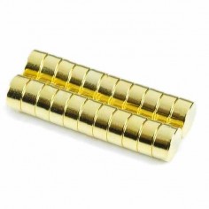 IMÁN NEODIMIO DISCO Ø 9x4 mm DORADO 2