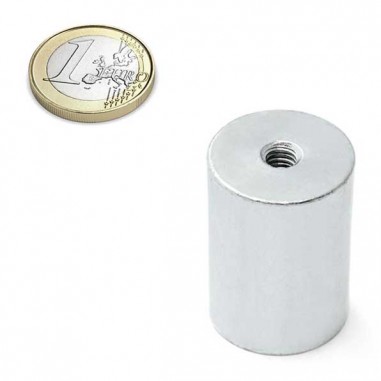 BASE MAGNÉTICA NEODIMIO CILÍNDRICA 25x35 mm M6 (BMCR-25)