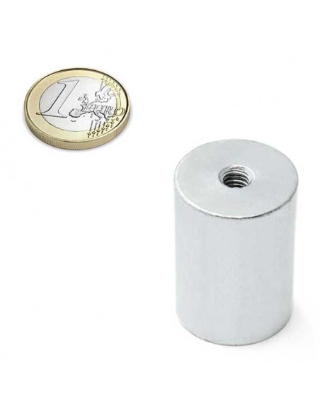 BASE MAGNÉTICA NEODIMIO CILÍNDRICA 25x35 mm M6 (BMCR-25)