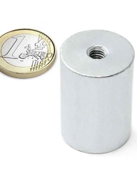 BASE MAGNÉTICA NEODIMIO CILÍNDRICA 25x35 mm M6 (BMCR-25)
