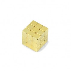 CU-05-D IMÁN NEODIMIO CUBO 5x5x5 mm DORADO 2